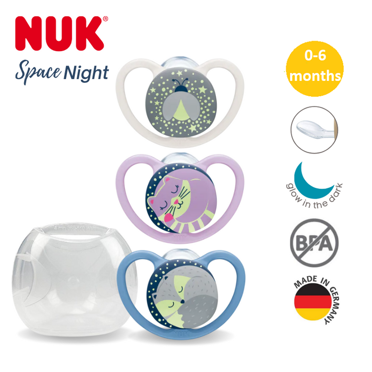 Nuk Space Night Soother S1  (0-6 M) Single Pack