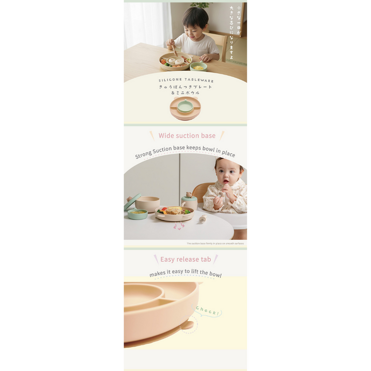 Combi Silicone Bear Suction Plate + Mini Bowl (6m+)