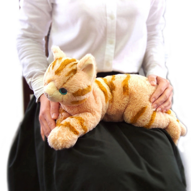 Sunlemon 1812 Brown Tabby - Lying Cat Stuffed Toy M