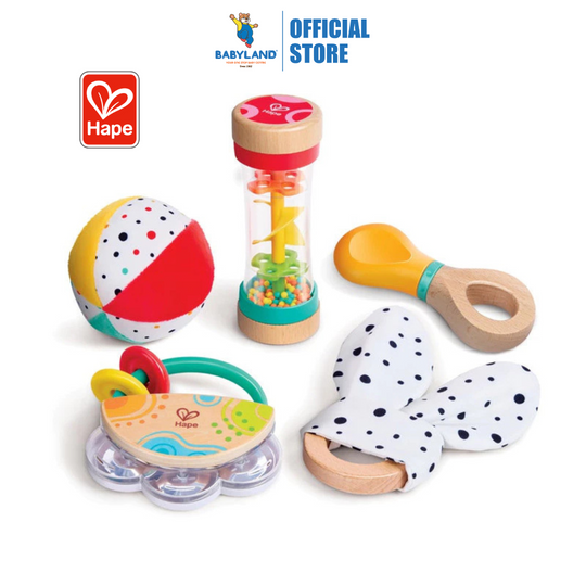 Hape 0130 5 In 1 Baby Sensory Set Suitable for Age 0-18 Months