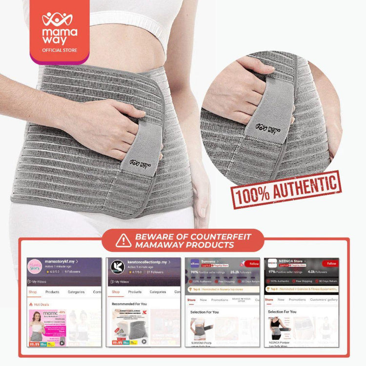 Mamaway Nano Bamboo Postnatal Recovery & Support Belly Band | Fast Slimming & Recovery | Bengkung Bersalin