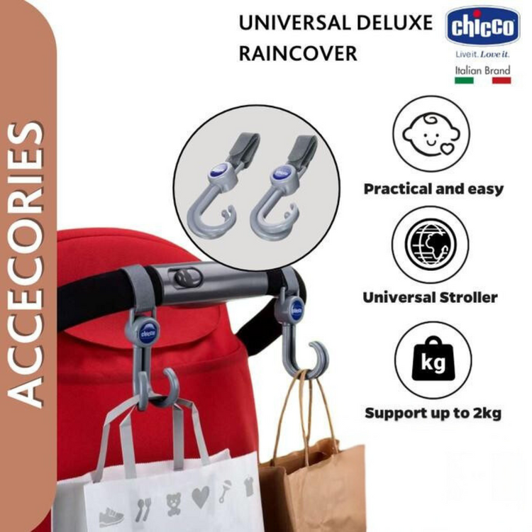 Chicco Universal Hooks for Stroller Grey