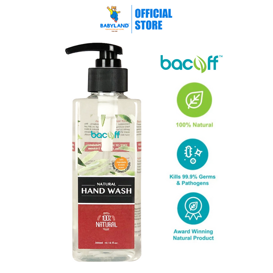 Bacoff Natural Alcohol Free Hand Wash Gel Mandarin & Mint (300ml)