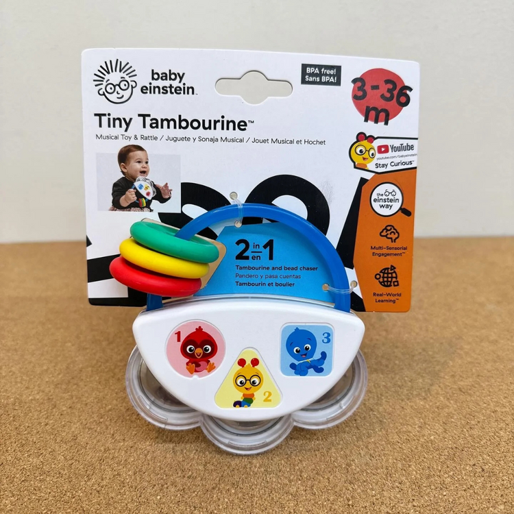 Baby Einstein Tiny Tambourine Musical Toy & Rattle (3m+)