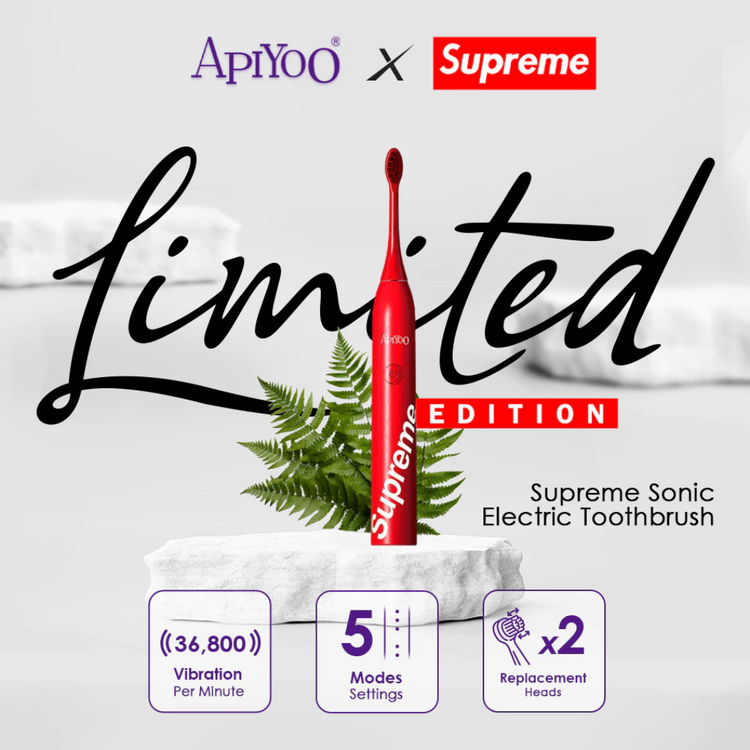 [ LIMITED EDITION ] ApiYoo Supreme Sonic Electric Toothbrush - Red Supreme Series