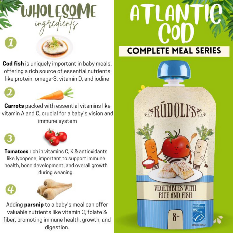 [Halal] Rudolfs Organic Premium Baby Ready Meals in Pouches (suitable: 6m+ -- 8m+)