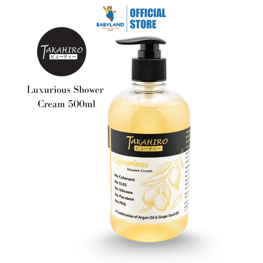 Takahiro Luxurious Shower Cream 500ml - grape seed oil - moisturising