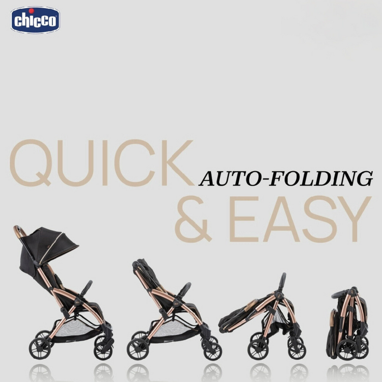 Chicco Goody Primo Auto Fold Stroller - Enchanting Bronze (Birth to to 22 kg)