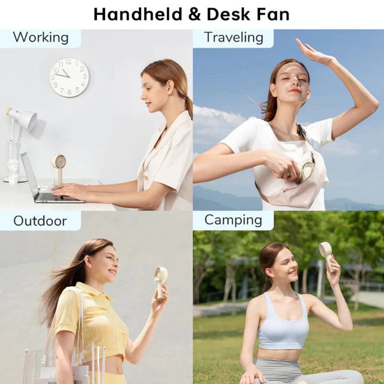 JisuLife Handheld Fan Life5 Plus (4000mAh/6000mAh) (FA43) | 5 Wind speeds Portable Handheld and Desk Turbo Fan Upgrade