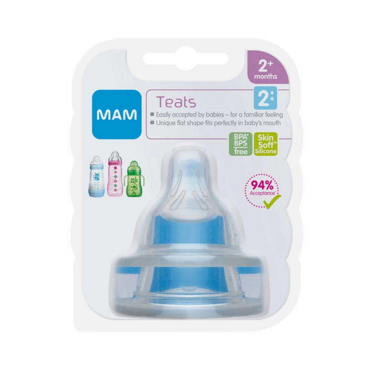 MAM Teats SkinSoft Silicone Nipples for Baby Bottles (2pcs)