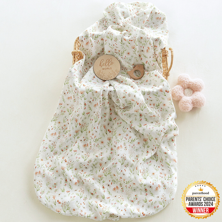 Joey & Mom Luxuriously Soft Bamboo Cotton Swaddle Bundle (3 in 1)