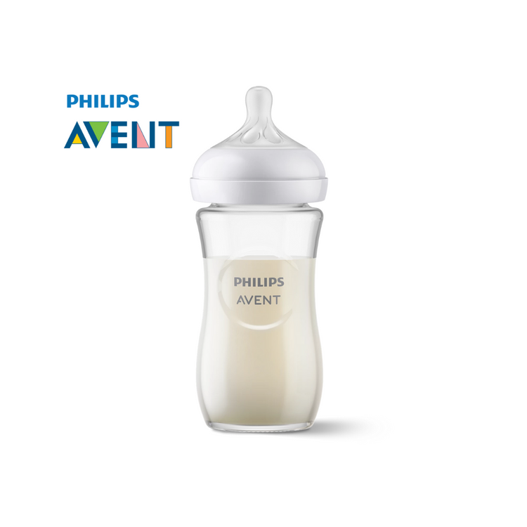 Philips Avent Natural Response Glass Baby Bottle 1m+ (8oz/240ml)