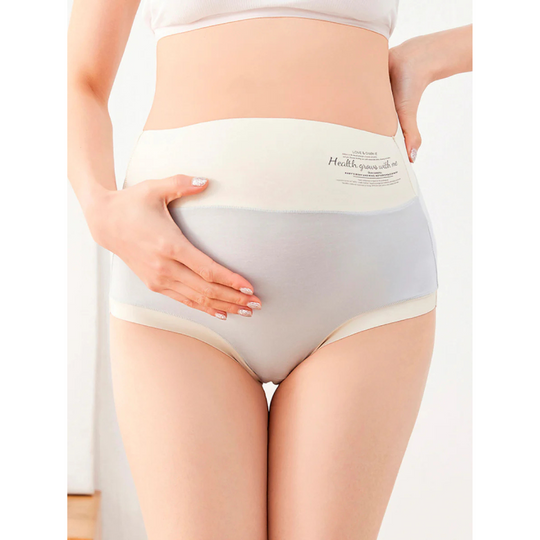 Bmama Modal Seamless High Waist Panties Set - Green/Pink