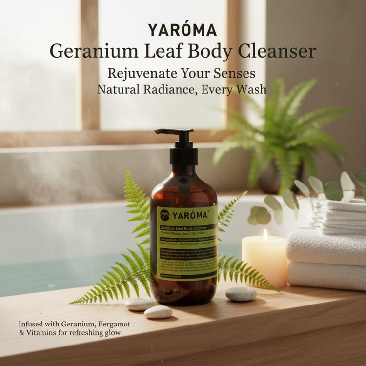 Yaroma Geranium Body Cleanser 500 mL | Natural Essential Oils