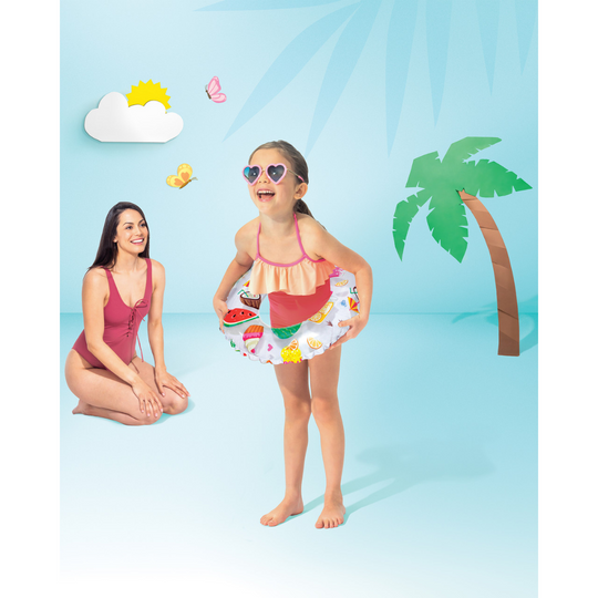 Intex Lively Print Inflatable Swim Rings - Assortment (3-6yrs)