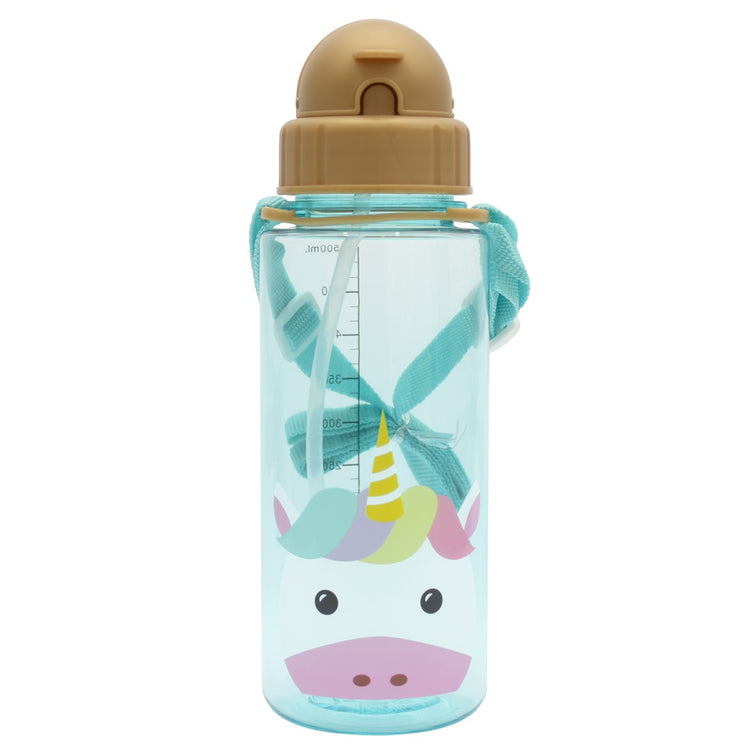 Snapkis Straw Water Bottle 500ml - Unicorn