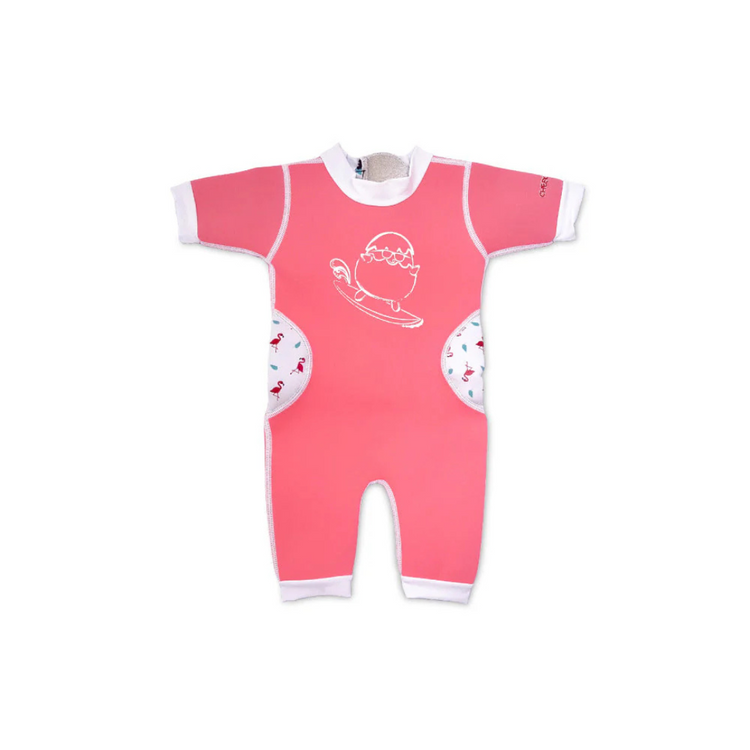 Cheekaaboo Warmiebabes Baby & Toddler Thermal Swimsuit UPF50+ Pink Flamingo