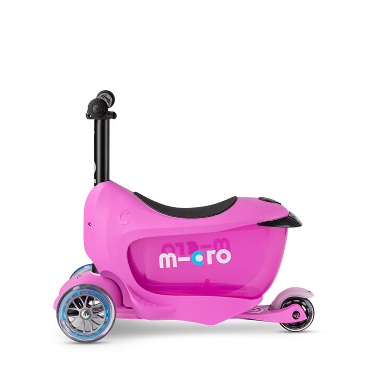Micro 033 Mini2Go Deluxe Plus Ride On Scooter - Pink Suitable for 1-3years