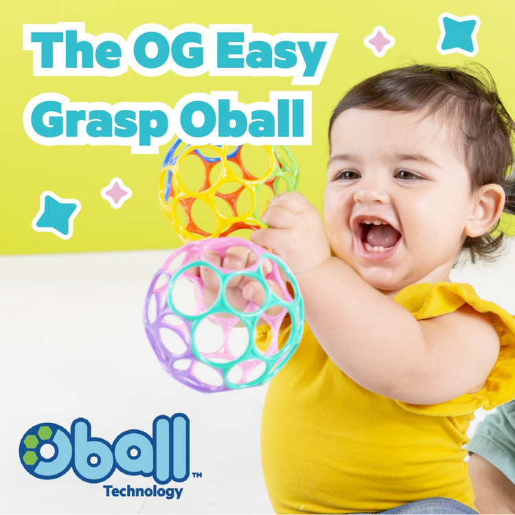 Bright Starts Oball Rattle Easy-Grasp Toy - Blue (0m+)
