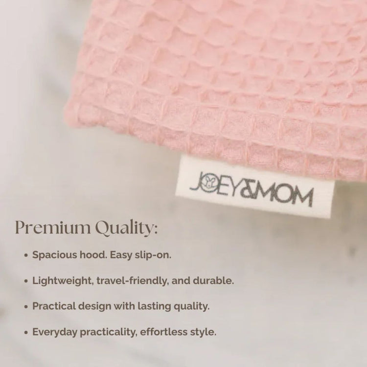 Joey & Mom Kids Hooded Poncho Towel | Soft Waffle Cotton Bath Towel, Pool Towel & Beach Towel for Toddlers