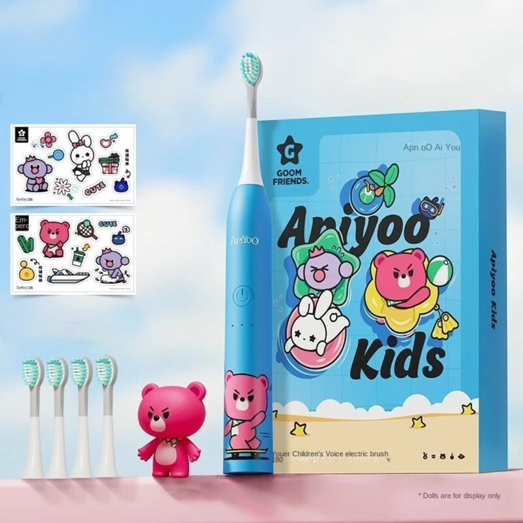 ApiYoo A7 Kids Sonic Electric Toothbrush Cartoon Design