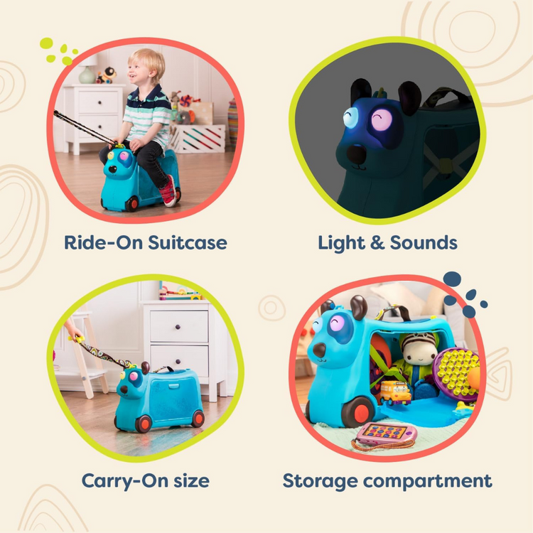 B.Toys Ride-On Suitcase On the Gogo – Woofer (2y+)