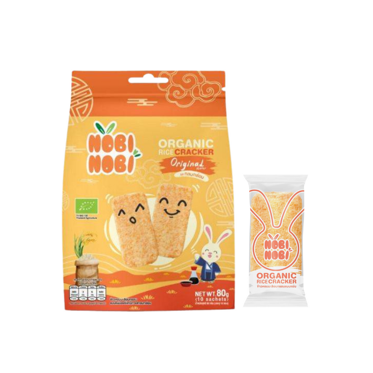 [HALAL] Nobi Nobi Organic Rice Crackers (80g) (18m+) Ready To Eat Baby Rice Snacks /Travel Food /Baby Food