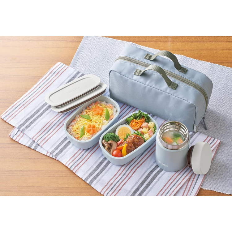Thermos 200ml Soup Jar + 2pcs 300ml Food Container Set [JEA-801]