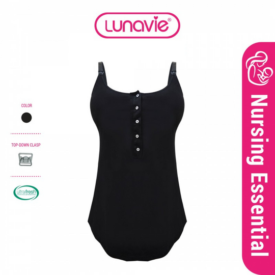 Lunavie Nursing Cami - Black