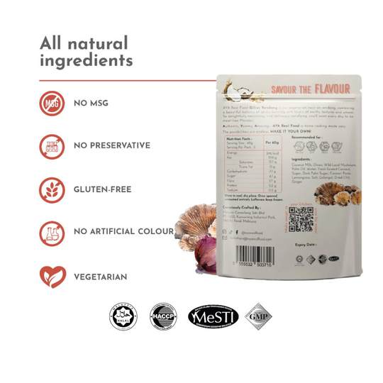 Aya Real Food Gillies Rendang (120g) | Premium Ready To Cook Paste - Halal Certified