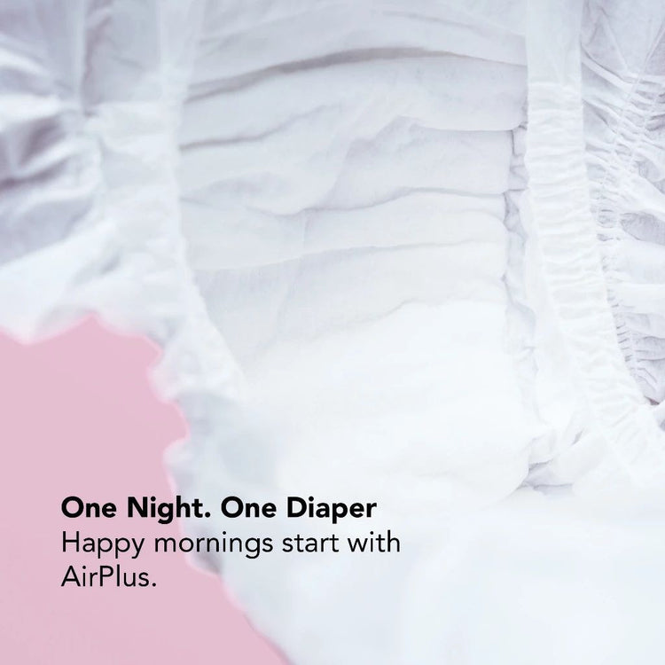 [NEW FORMULATION] Applecrumby AirPlus Overnight Tape Diapers - NB68 / S56 / M52 / L48