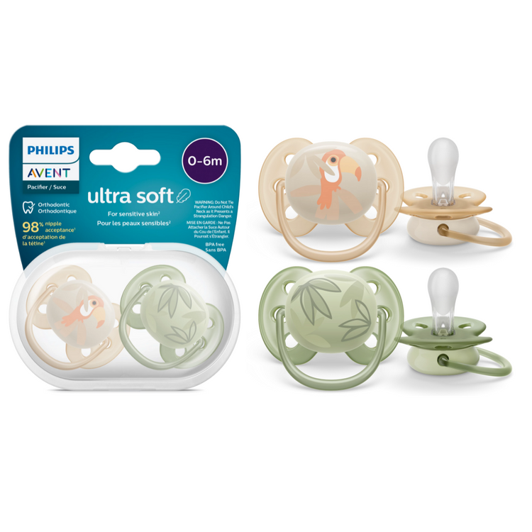 Philips Avent Ultra Soft Soother Twin Pack (0-6m) (6-18m)