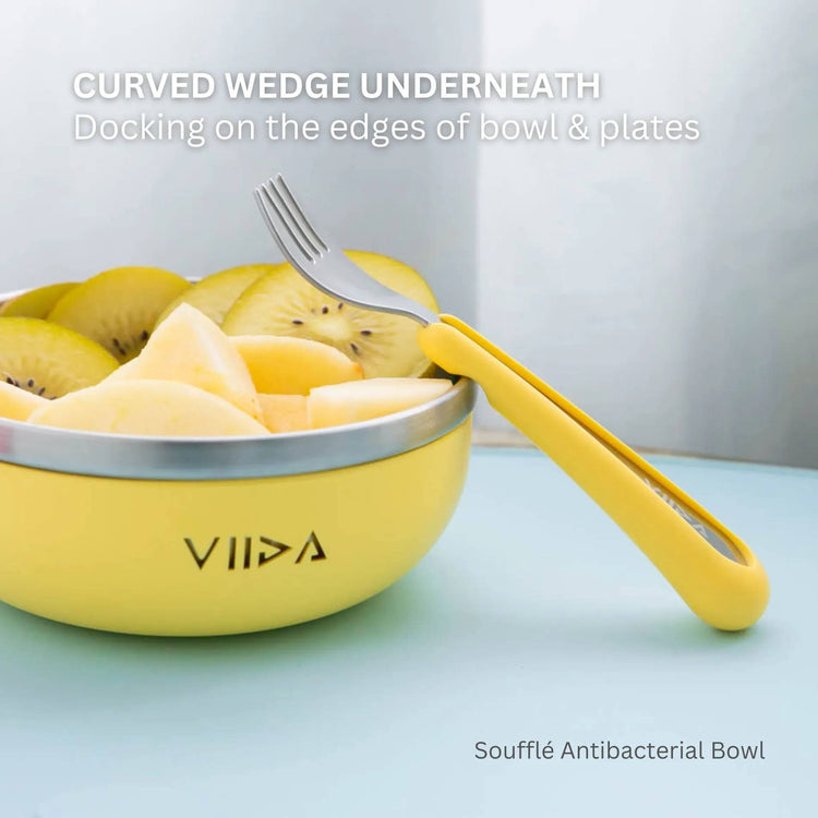 Viida Souffle Antibacterial Stainless Steel Fork & Spoon (L)