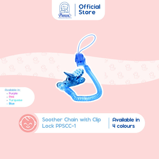 Pureen Premium Soother Chain With Clip Lock