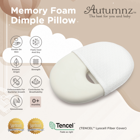 Autumnz Memory Foam Dimple Pillow With Tencel Cover (0m+)