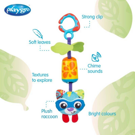 Playgro 0186975 Cheeky Chime Rocky Raccon (0m+)