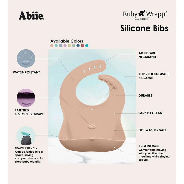 Abiie Ruby Wrapp Silicone Bibs