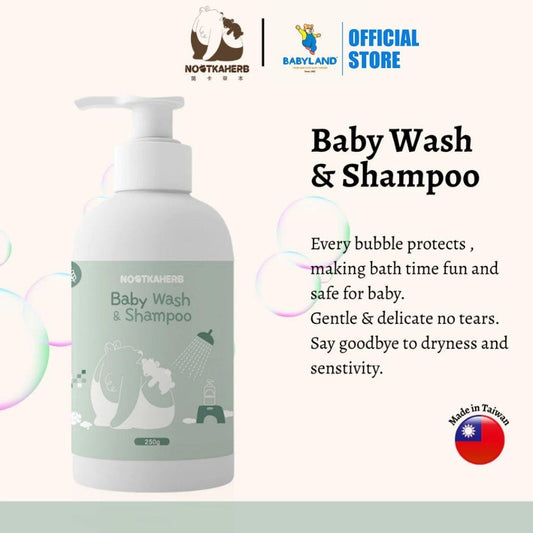 Nootkaherb 2-in-1 Baby Wash & Shampoo 250g – Gentle Milk Fragrance