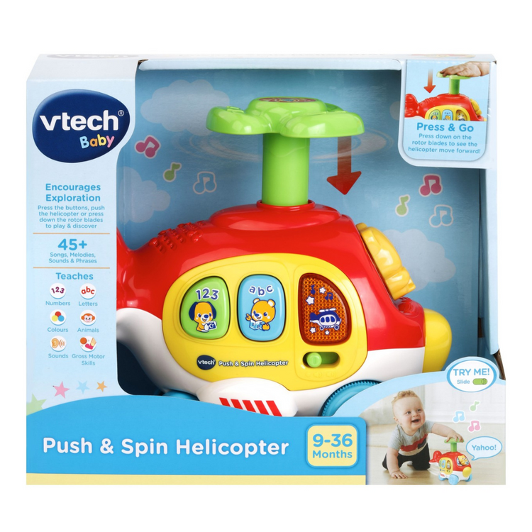 Vtech Push & Spin Helicopter ( 9 to 36 Months )