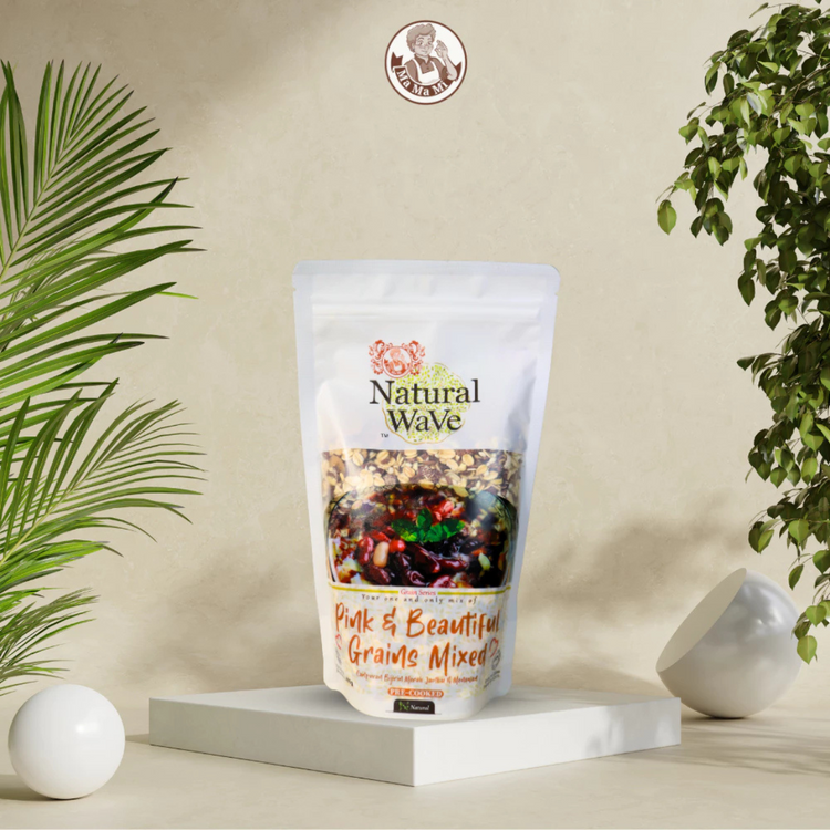 Mamami Natural Wave Pink & Beautiful Grains Mixed 400g | 4 Servings | Nutrient Dense | Pre-Cooked Meal