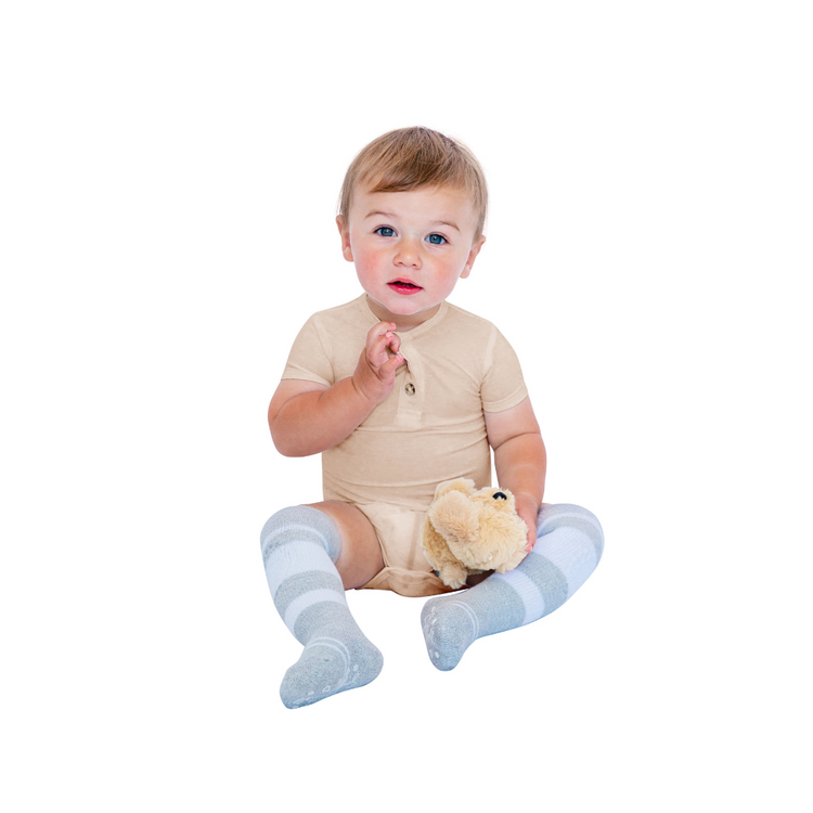 Snuggle Shield® Bamboo Short Sleeve 3 Button Onesie