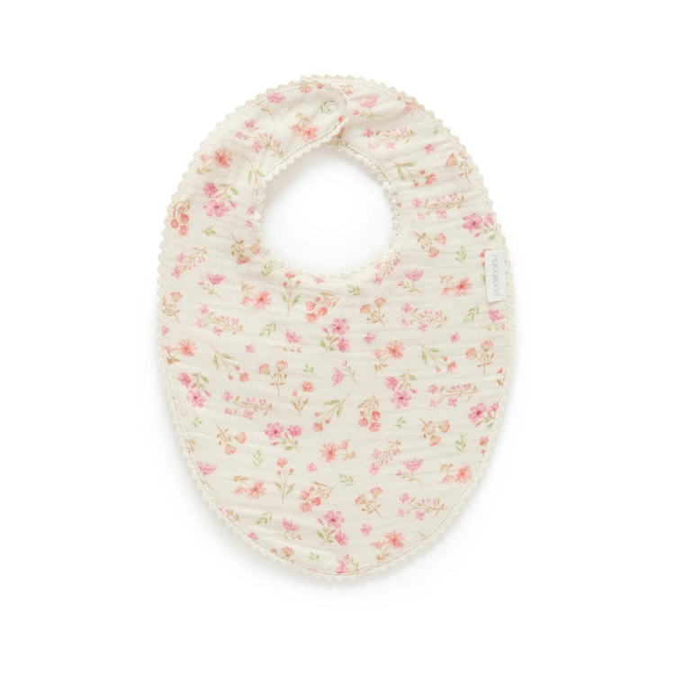 Purebaby Organic Seaside Bib - Seaside Floral