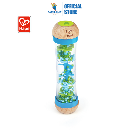 Hape 0328 Beaded Raindrops Rattle - Blue for baby age 6 months+