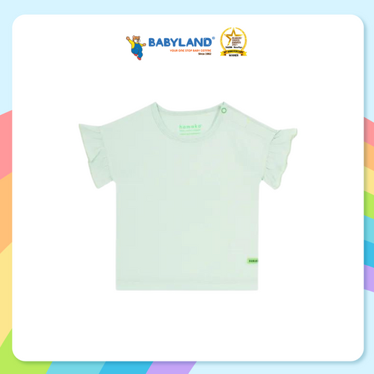 Hamako Tencel Baby Kids Ruffle Tee - Pure Water Prints