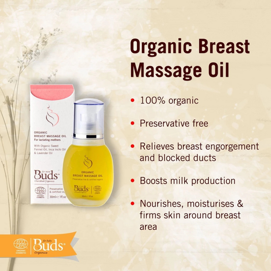 Buds BCO Organic Breast Massage Oil 30ml