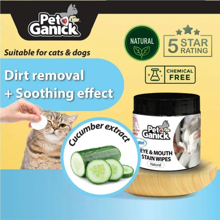 Pet Ganick Eye & Mouth Stain Wipes (100PCS)