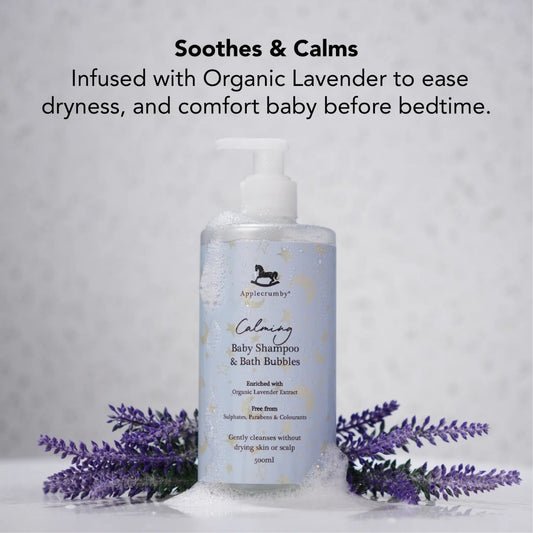Applecrumby Calming Baby Shampoo & Bath Bubbles 500ml