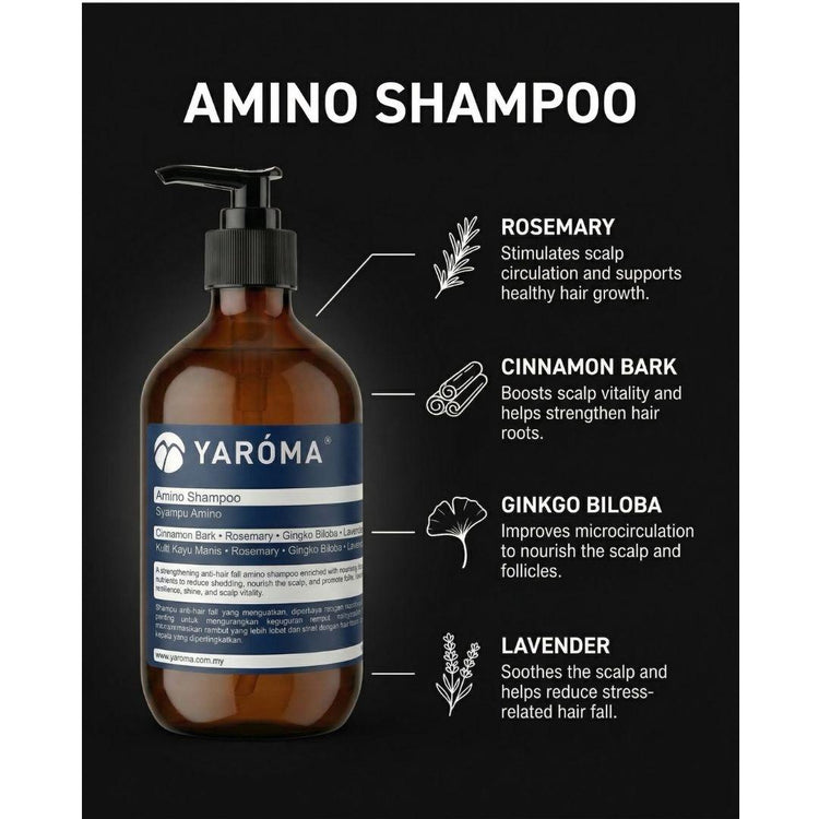 Yaroma Amino Shampoo 500 mL | Hair Fall Control & Scalp Refresh