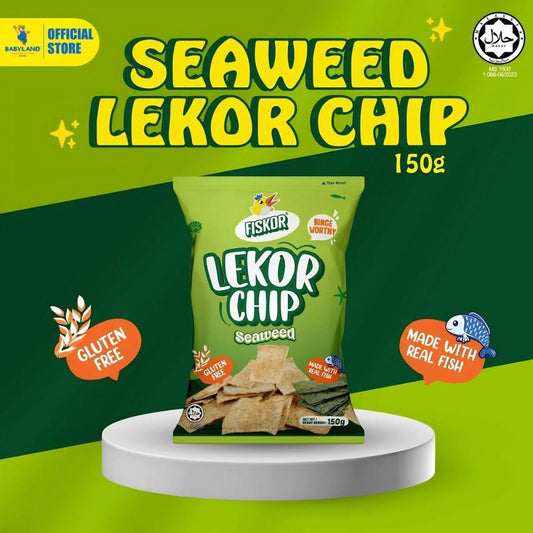 Fiskor Lekor Chip - Seaweed Flavour 150g Halal Certified