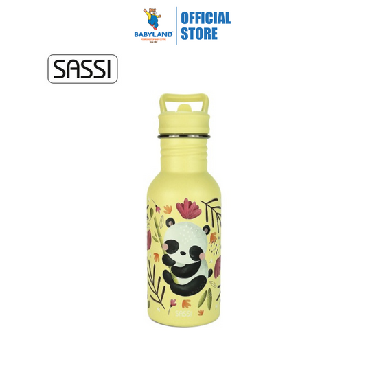 Sassi Stainless Steel Bottle 500ml - Panda